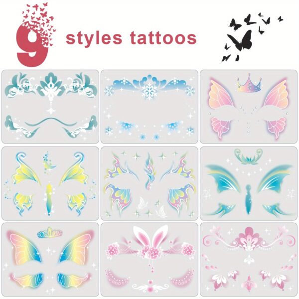Animal Face Temporary Tattoo Sticker Set - Image 2