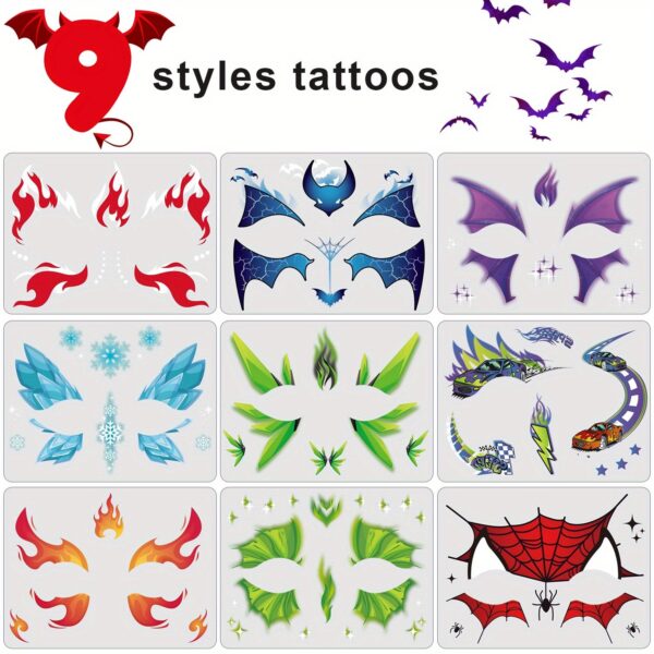 Animal Face Temporary Tattoo Sticker Set - Image 4